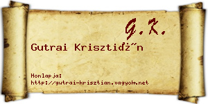 Gutrai Krisztián névjegykártya